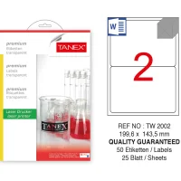 Tanex Lazer Etiket Tw-2002 199,6*143,5 Mm Şeffaf