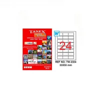 Tanex Lazer Etiket Tw-2334 33*55 Mm Beyaz 100lü