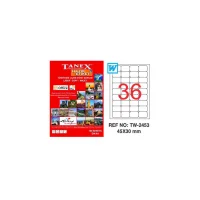 Tanex Lazer Etiket Tw-2453 45*30 Mm Beyaz 100lü