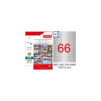 Tanex Lazer Etiket Tw-4066 70*12 Mm Beyaz 100lü