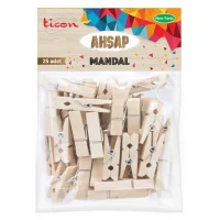 Ticon Mandal 45*7 Ahşap Büyük Boy 25li Naturel 328583