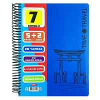 Tokaç Ayraçlı Defter 5+2 Spiralli Pp Kapak 7 Bölmeli 210 Yaprak 70 Gram Tok-79042