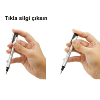 Tombow Mono Zero Kalem Silgi Yuvarlak Uç (2,3mm) Gümüş Lv-t-eh-kur 04