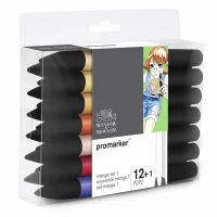 Winsor Newton Promarker Mang.set 12 Rn+kar 0290139