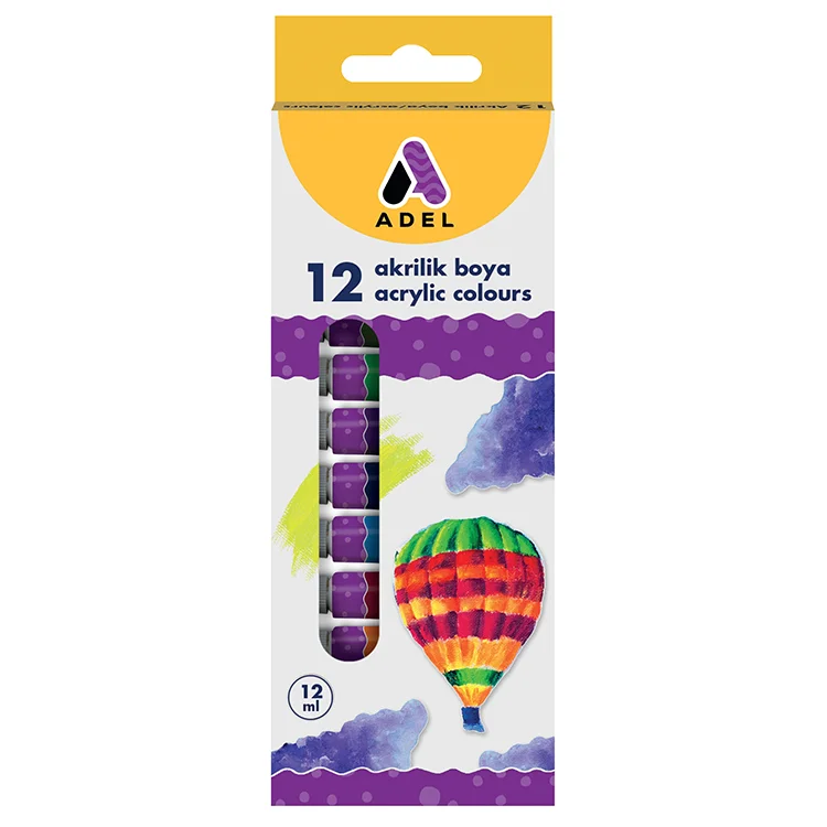 Adel Akrilik Boya Tüp 12 Ml 12li 2340000038