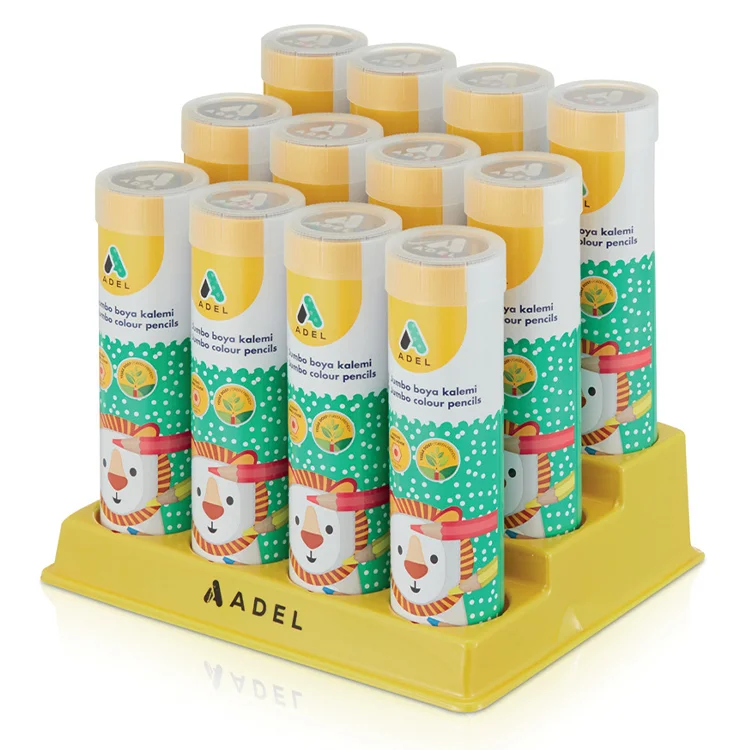 Adel Kuru Boya Kalemi Jumbo Metal Tüp 12li 2119510013000
