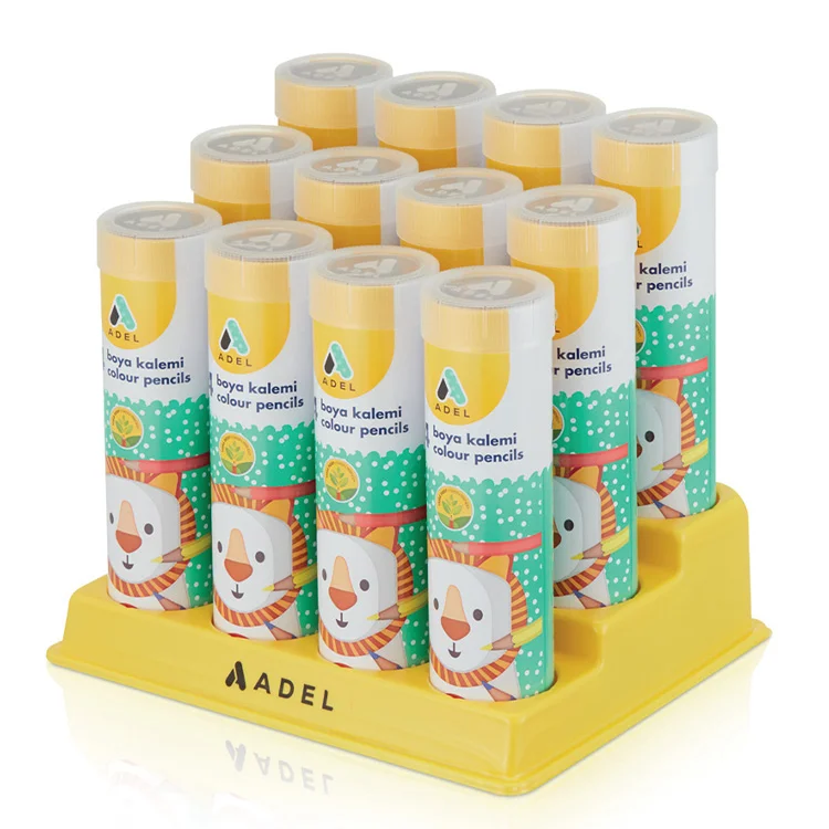 Adel Kuru Boya Kalemi Metal Tüp 24lü Tam Boy 2112360013000