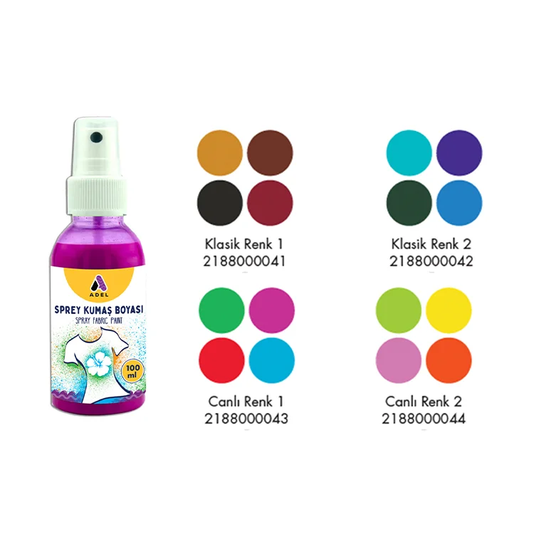Adel Kumaş Boyası Sprey 4lü-2 Canlı Paket 2188000044000