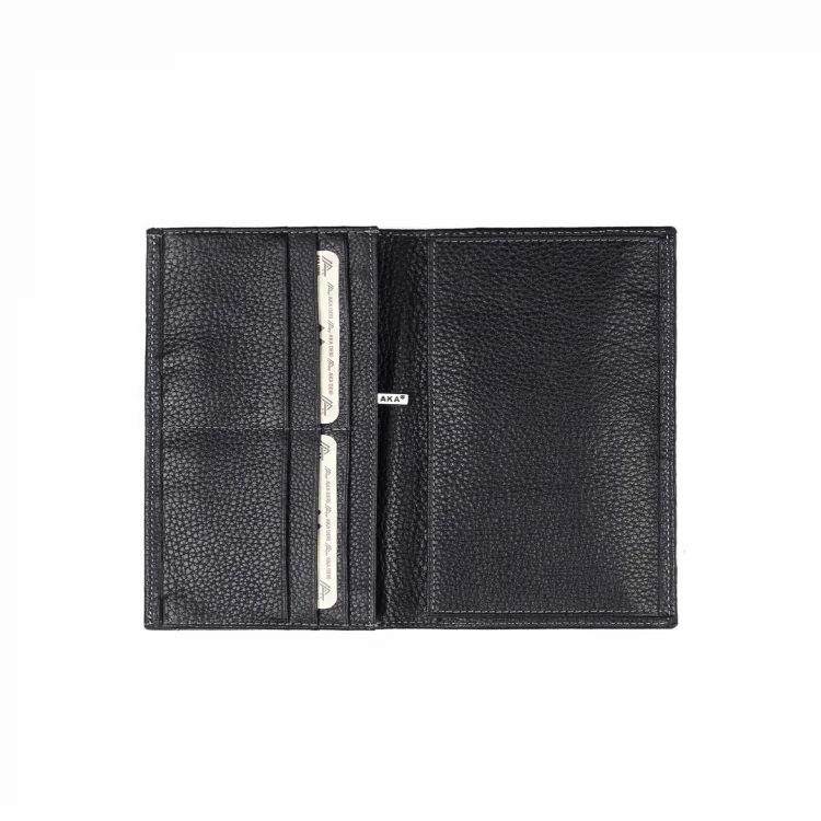 Aka Erkek El Cüzdanı 812-2 Floter Siyah Deri