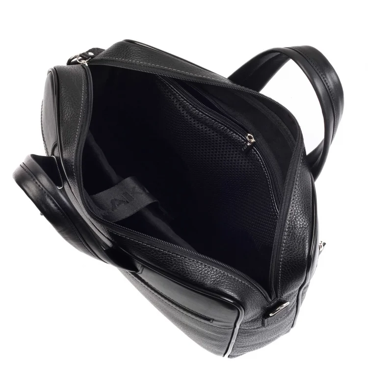 Aka Evrak Çantası 253-1 Düz Siyah Deri