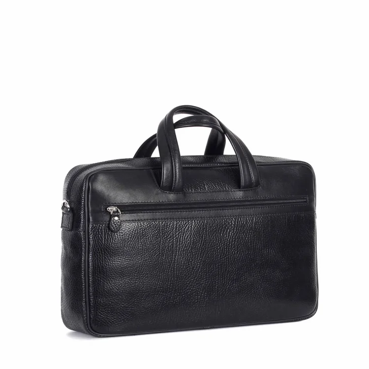 Aka Evrak Çantası 253-60 Floter Parlak Siyah Deri