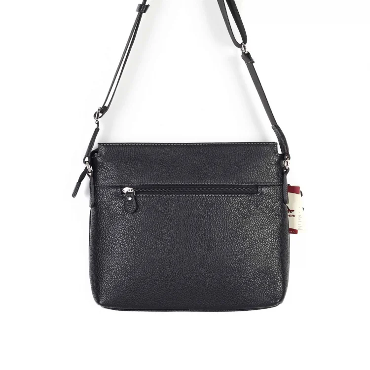 Aka Omuzdan Askılı Çanta 329-2 Floter Siyah Deri