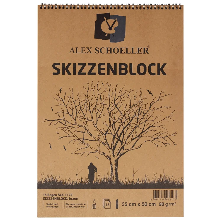 Alex Schoeller Bloknot 35x50 Cm Kraft Spralli 15li Alx-1175