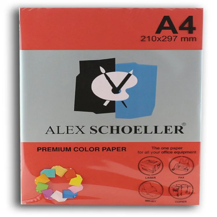 Alex Schoeller Fotokopi Kağıdı A4 500lü Kırmızı Alx-650