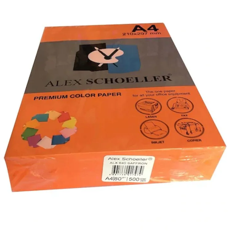 Alex Schoeller Fotokopi Kağıdı A4 500lü Turuncu Alx-640