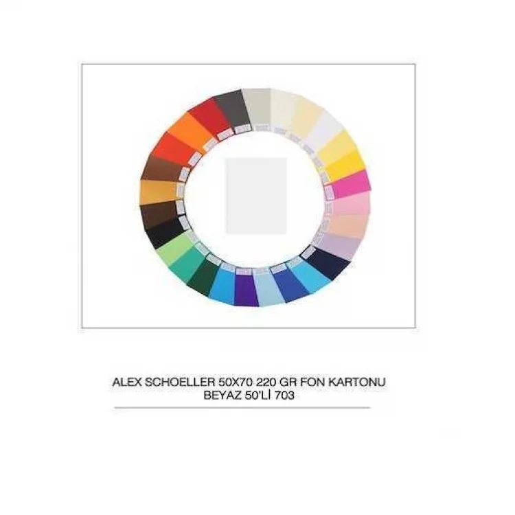 Alex Schoeller Fon Kartonu 50x70 Cm Art 220 Gr 50li Beyaz Alx-703 112.703