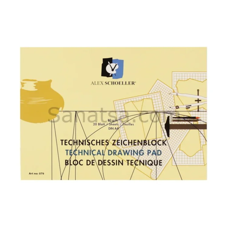 Alex Schoeller Bloknot A4 Teknik 80 Gr 20 Yaprak Yan Alx-079 002.97