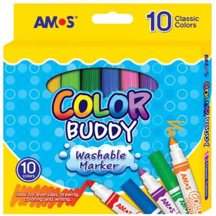 Amos Keceli Boya Kalemi Color Buddy M 10lu Cm10p-m