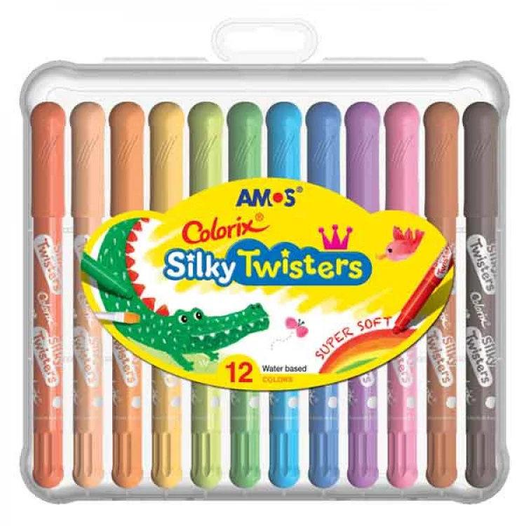 Amos Üçü Bir Arada Boya Colorix Sılky Twıster 12lı-cst12