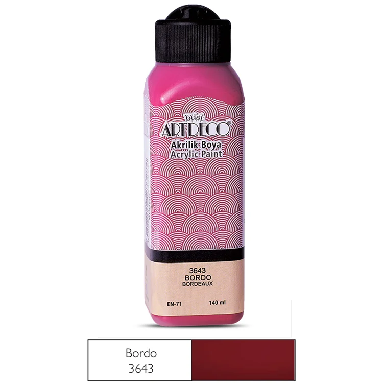 Artdeco Akrilik Boya 140 Ml Bordo Y-070r-3643