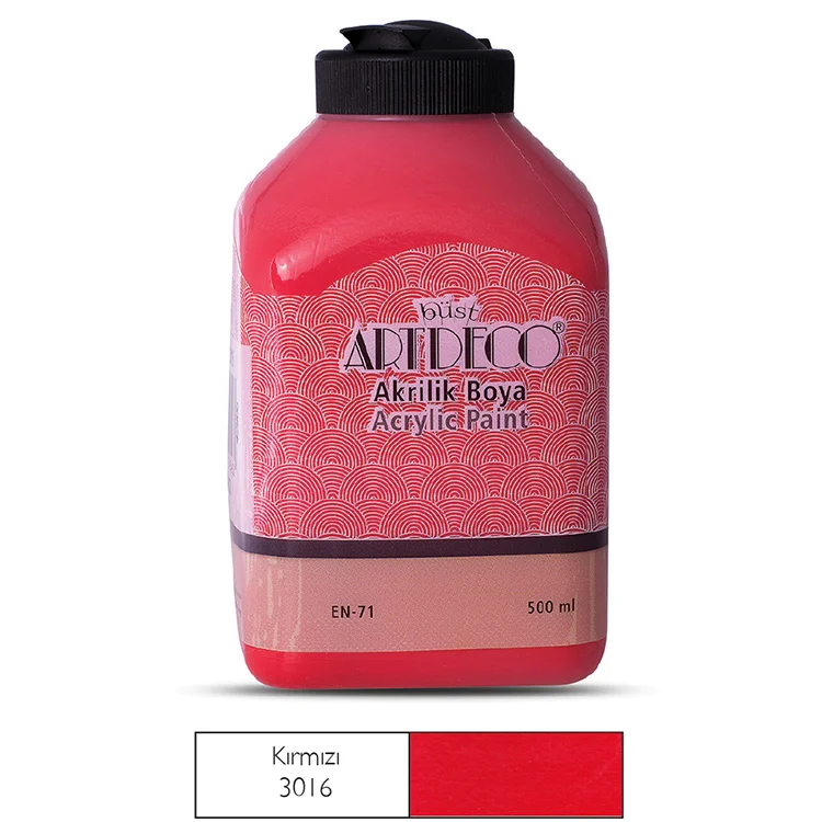 Artdeco Akrilik Boya 500 Ml Kırmızı Y-070l-3016