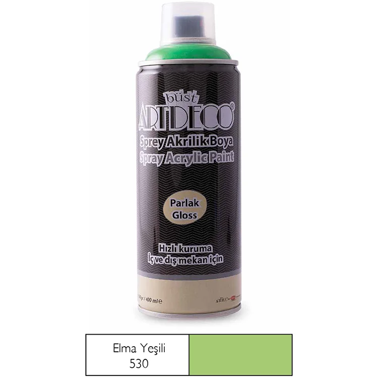 Artdeco Akrilik Sprey Boya 400 Ml Elma Yeşili Lv-y-400-530