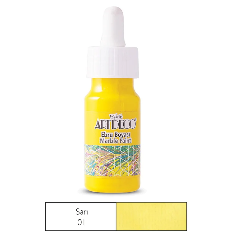 Artdeco Ebru Boyası 30 Ml Sarı Y-016b-01