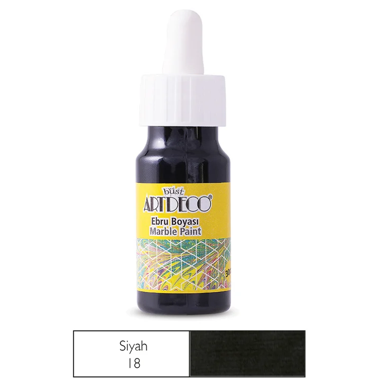Artdeco Ebru Boyası 30 Ml Siyah Y-016b-18