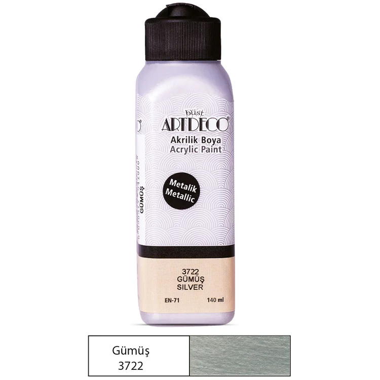 Artdeco Metalik Akrilik Boya 140 Ml Gümüş Y-071r-3722