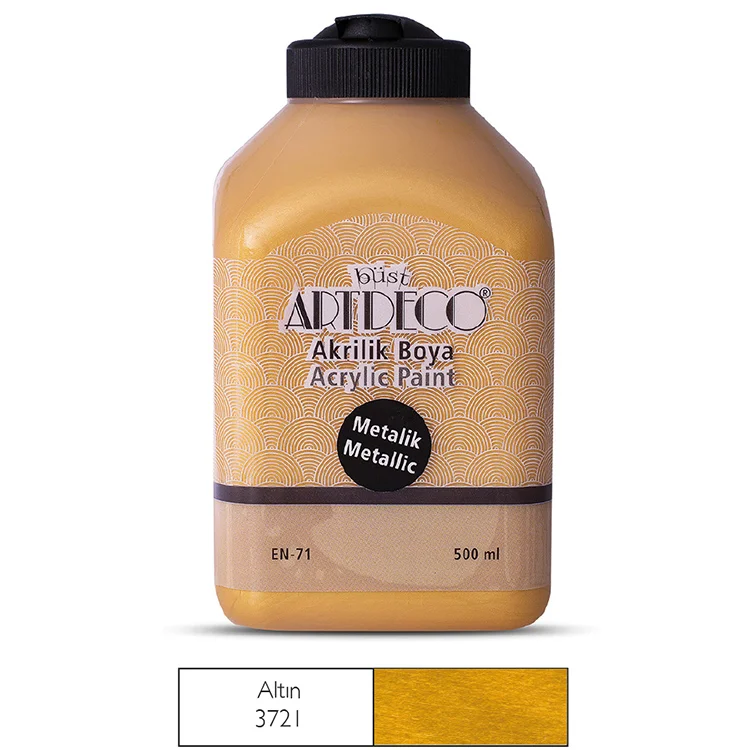 Artdeco Metalik Akrilik Boya 500 Ml Altın 071l-3721