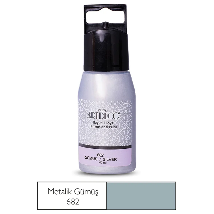 Artdeco Metalik Boyutlu Boya 60 Ml Gümüş 682 Lv-y-040c-682