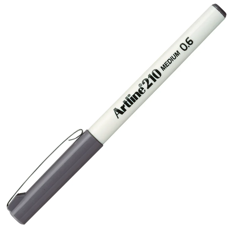 Artline 210n Keçe Uçlu Yazı Kalemi 0.6 Mm Gri Lv-a-ek-210n