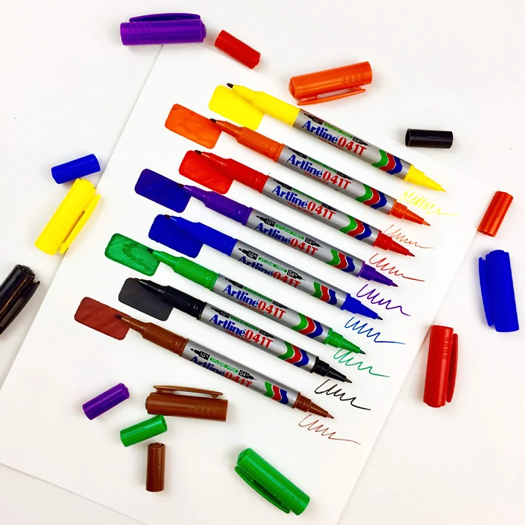 Artline Çift Uçlu Permanent Markör Kalem 041t Kırmızı