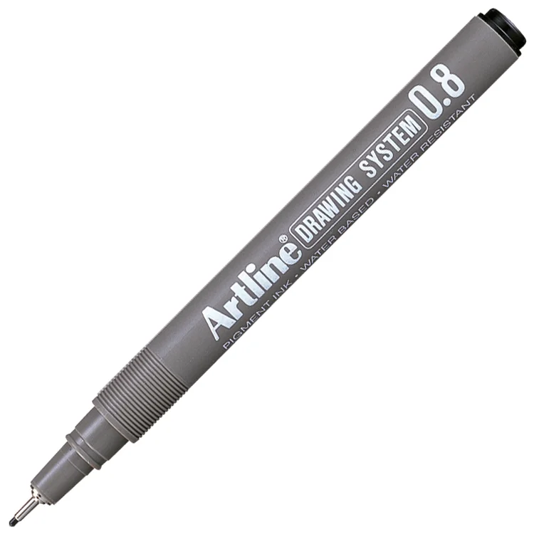Artline Drawing System 0.8 Çizim Kalemi Uç:0,8mm Siyah Lv-a-ek-238black