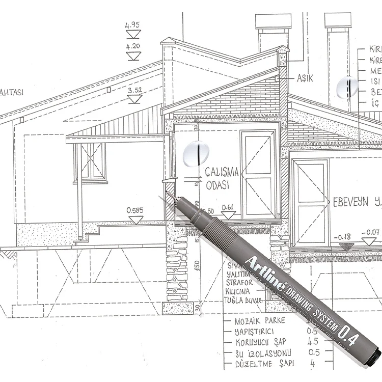 Artline Drawing System 0.8 Çizim Kalemi Uç:0,8mm Siyah Lv-a-ek-238black