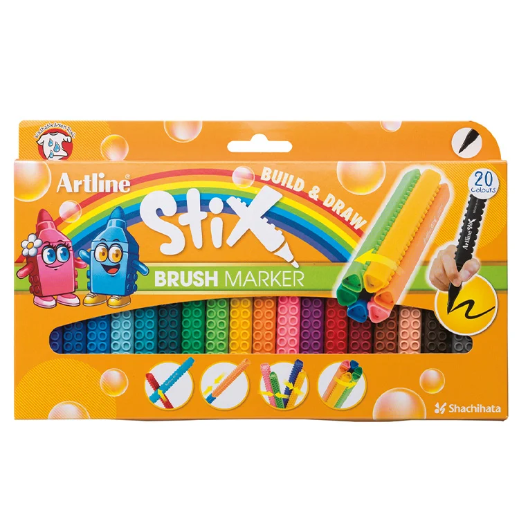 Artline Stix Brush Marker Keçeli Kalem 20li Set Etx-f/20wk