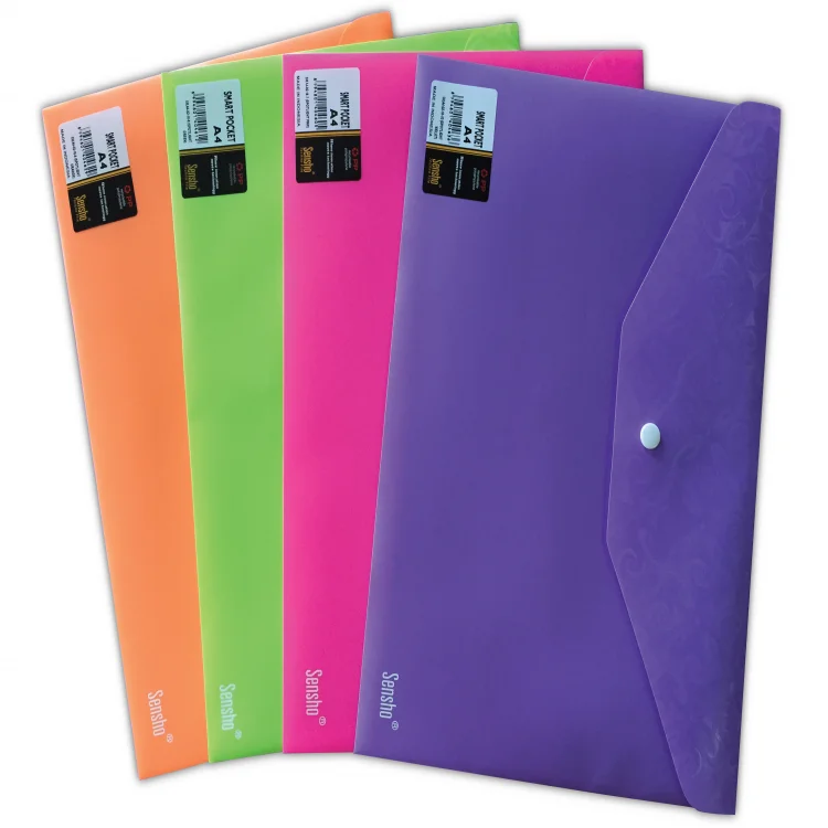 Bayındır Sensho A4 Yeşil Desenli Çıtçıtlı Dosya