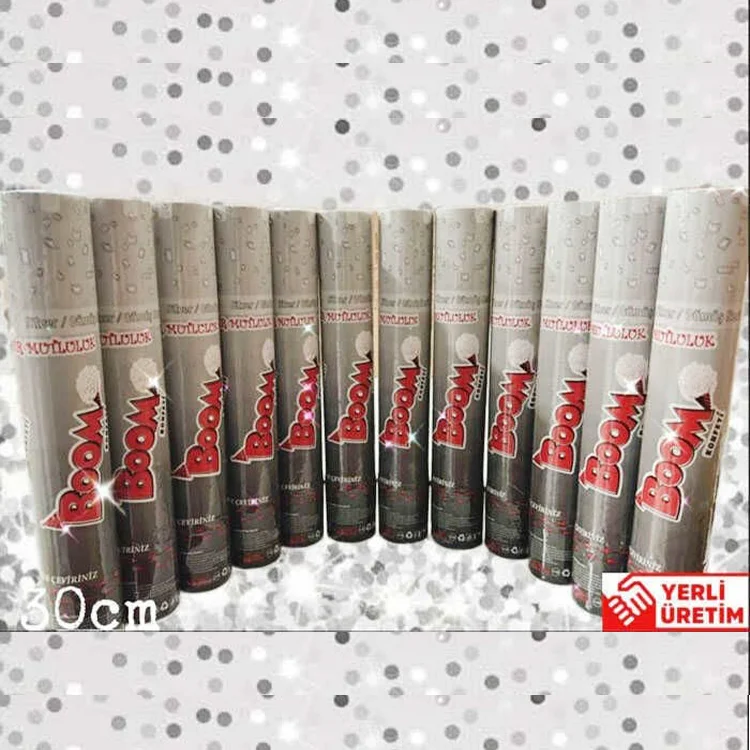 Boom Konfeti 30 Cm Gümüş Seri Bk-003