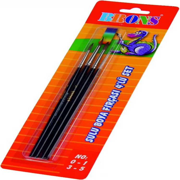 Brons Br-616 145 Serisi Suluboya Fırça Set 4lü
