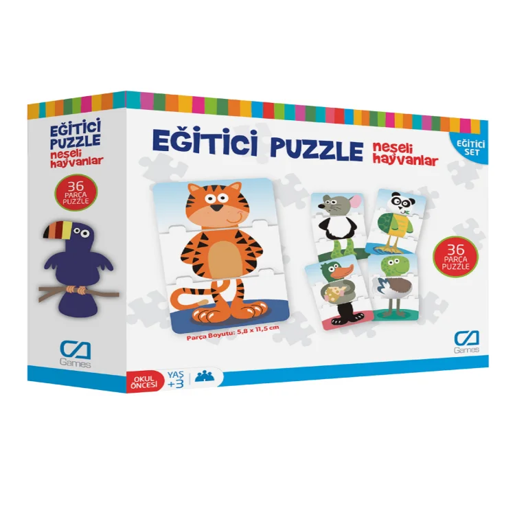 Ca Games 5028 Eğitici Puzzle - Neşeli Hayvanlar