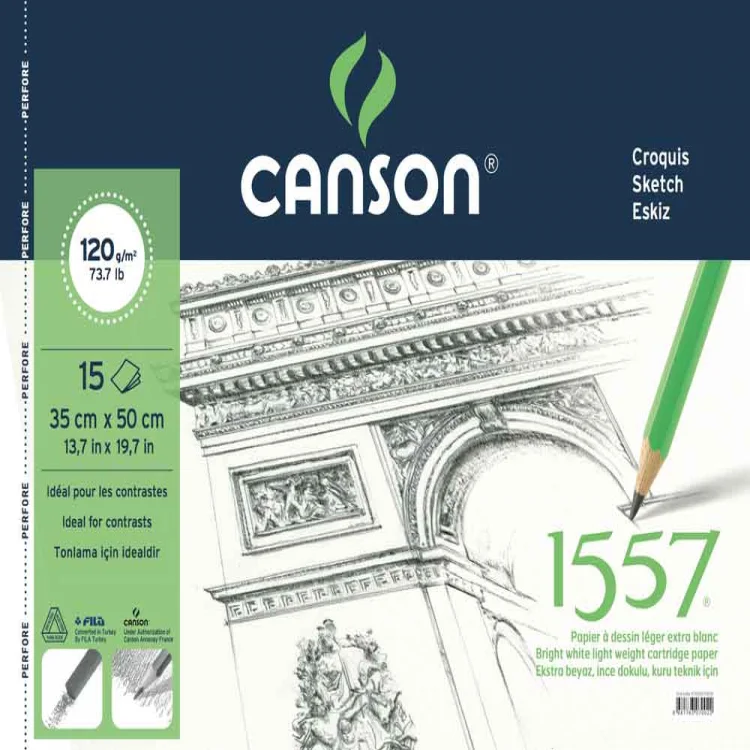 Canson 1557 35x50 Resim Ve Çizim Blok 120gr 15 Yaprak Fcns120153550