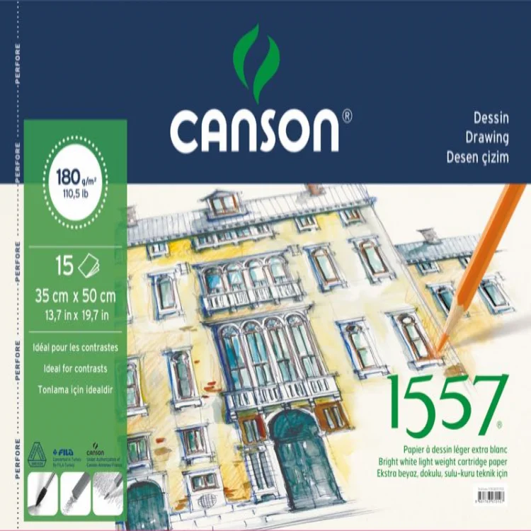 Canson 35*50 Spiralli Resim Defteri 180 Gr 15 Yaprak Fcns18015350