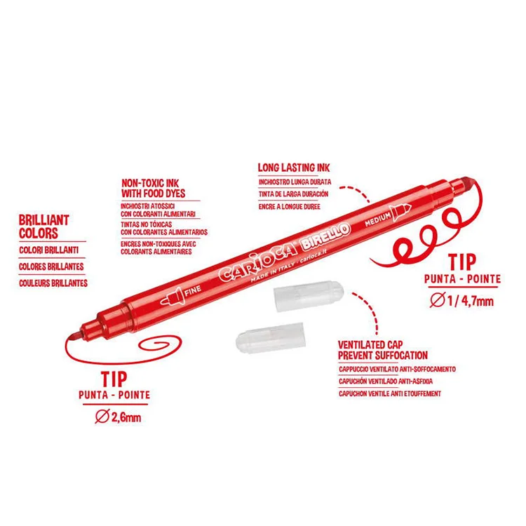 Carioca Birello Çift Taraflı Keçeli Kalem 12li 41457