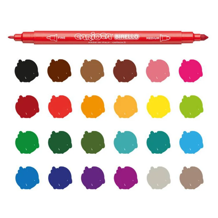 Carioca Birello Çift Taraflı Keçeli  Kalem 24lü 41521