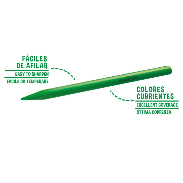 Carioca Elleri Kirletmeyen Yıkanabilir Pastel Boya Kalemi 12li 42711