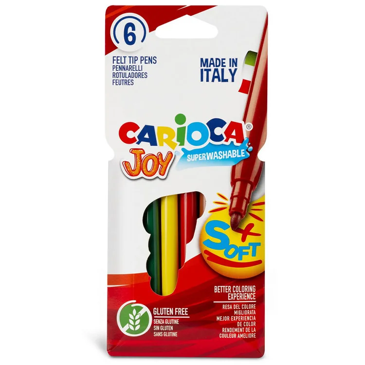 Carioca Joy Süper Yıkanabilir Keçeli Boya Kalemi 6lı 40549