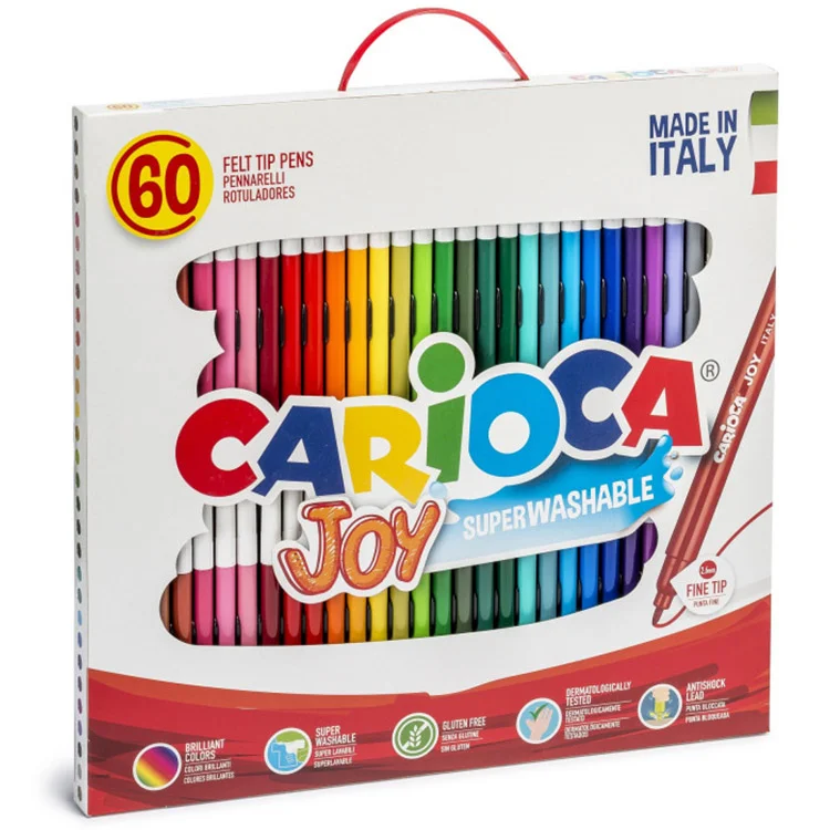 Carioca Joy Süper Yıkanabilir Keçeli Kalem 60lı 41015