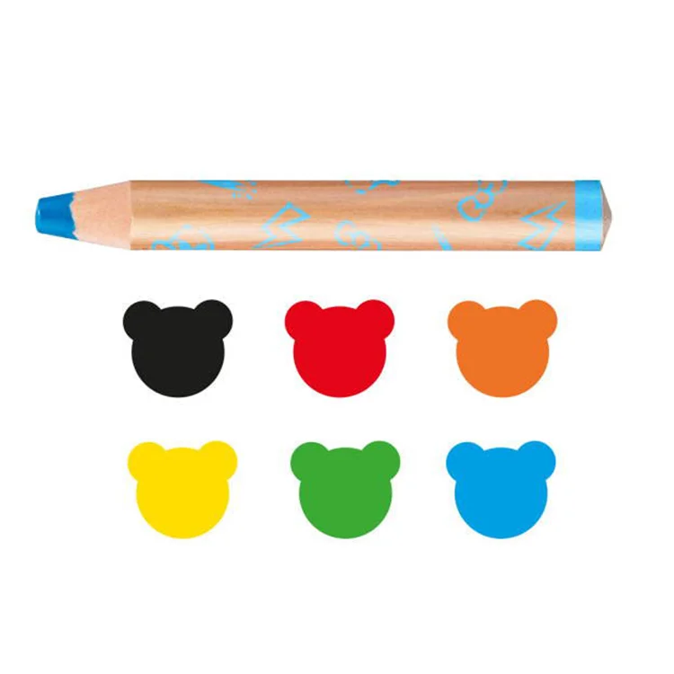 Carioca Jumbo Bebek Ahşap Gövdeli Kuru Boya Kalemi 3 İn 1 6lı 42817