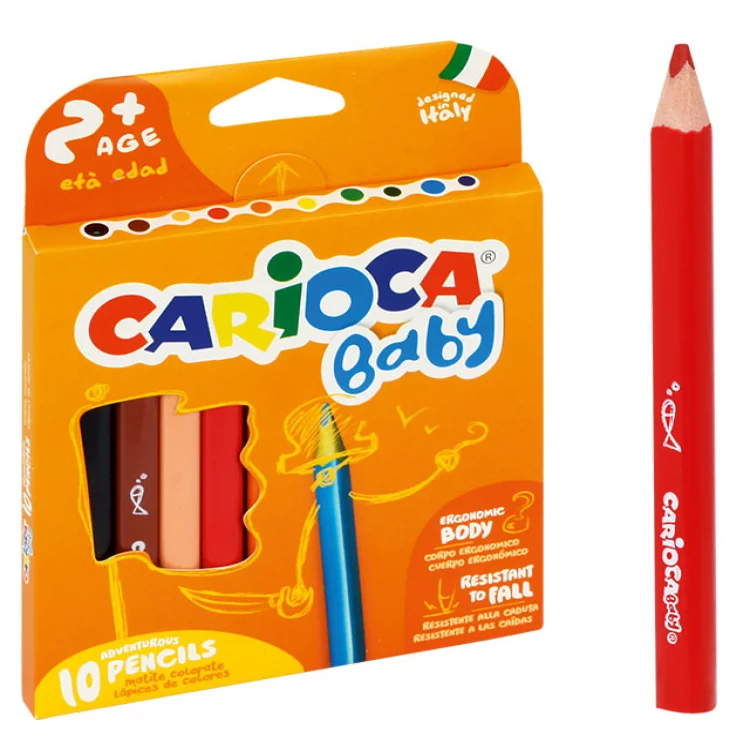 Carioca Jumbo Bebek Üçgen Kuru Boya Kalemi 10lu 42819