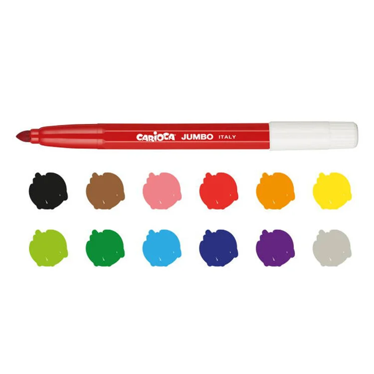 Carioca Jumbo Süper Yıkanabilir Keçeli Kalem 12li 40569